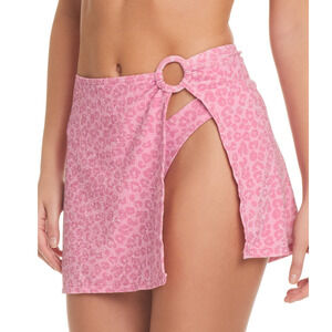 Jessica Simpson Ring Hardware Cover Up Skirt Sparkly Pink Size L